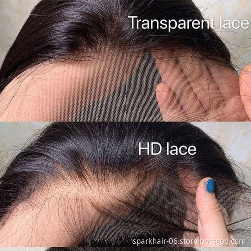 OEM Custom Logo Virgin Human Hair Swiss Lace Transparent Lace Frontal Closures 360 13x6 4x4 5x5 Hd Lace Closure